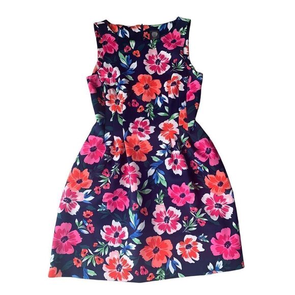Vince Camuto Sleeveless Floral Fit and Flare Mini Dress - Picture 8 of 13
